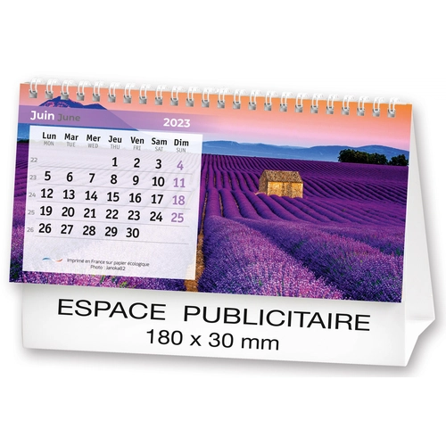 image du produit Calendrier chevalet 2025  PAYSAGES DE FRANCE 21 x 15 cm - 13 feuillets