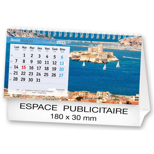 image du produit Calendrier chevalet 2025  PAYSAGES DE FRANCE 21 x 15 cm - 13 feuillets