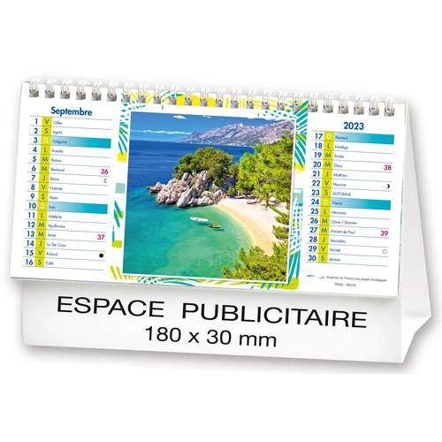 image du produit Calendrier chevalet 2025  PLAGES DE REVE 21 x 15 cm - 13 feuillets