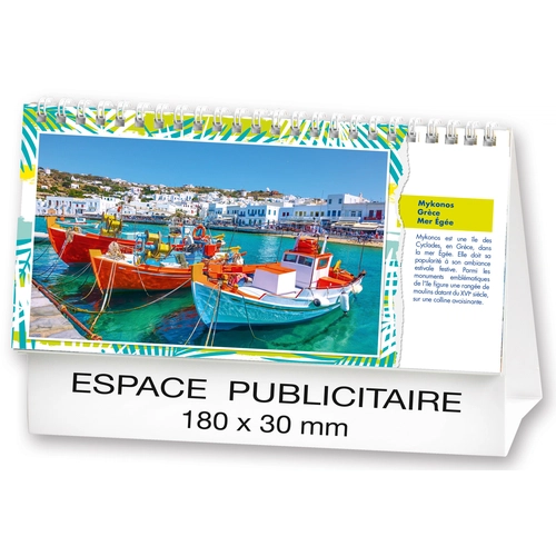 image du produit Calendrier chevalet 2025  PLAGES DE REVE 21 x 15 cm - 13 feuillets