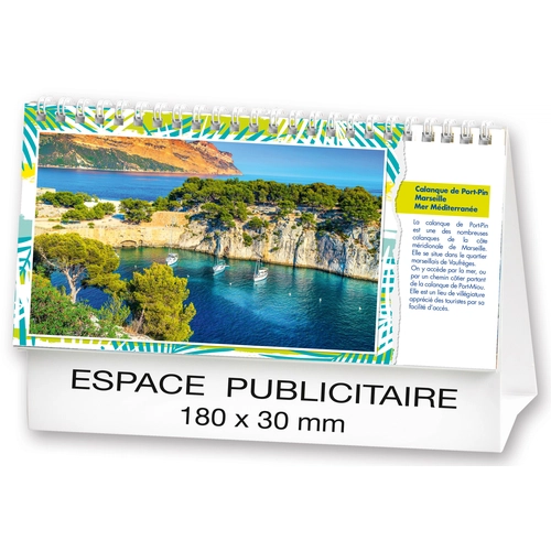 image du produit Calendrier chevalet 2025  PLAGES DE REVE 21 x 15 cm - 13 feuillets