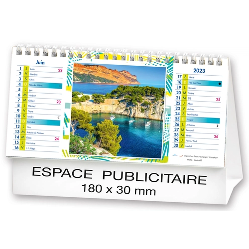 image du produit Calendrier chevalet 2025  PLAGES DE REVE 21 x 15 cm - 13 feuillets