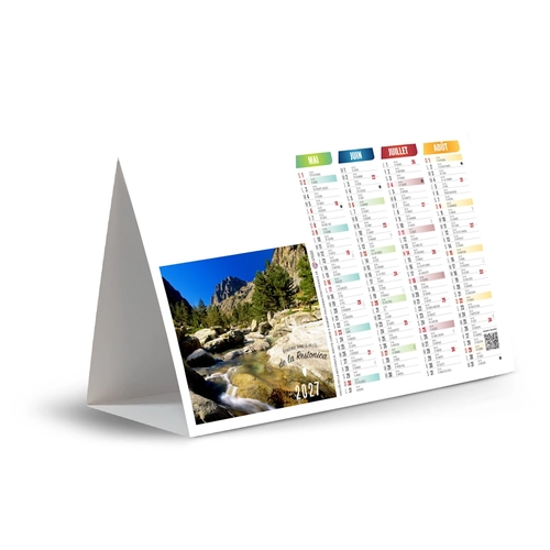 image du produit Calendrier chevalet publicitaire de comptoir tryptique Corse
