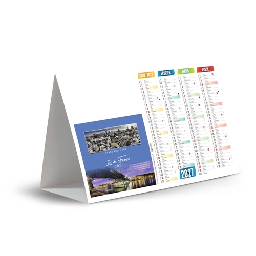 image du produit Calendrier chevalet publicitaire de comptoir tryptique Paysages de France