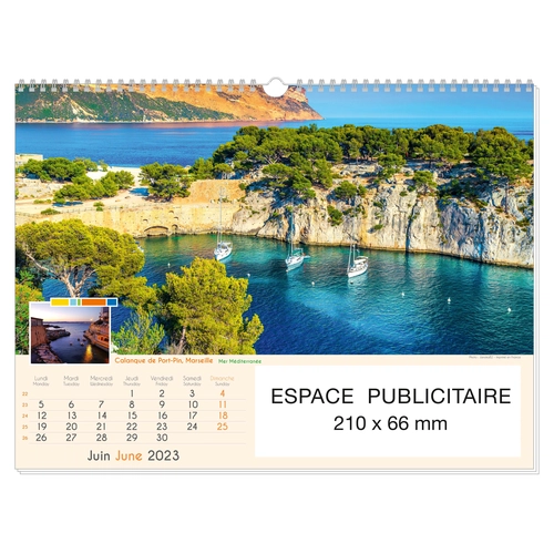 image du produit Calendrier Feuillet 2025  PLAGES DE REVE 32 x 43 cm - 13 feuillets