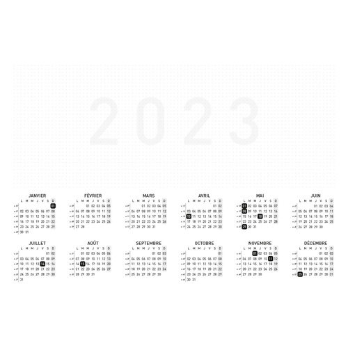 image du produit Calendrier sous-mains 2025  100% personnalisable