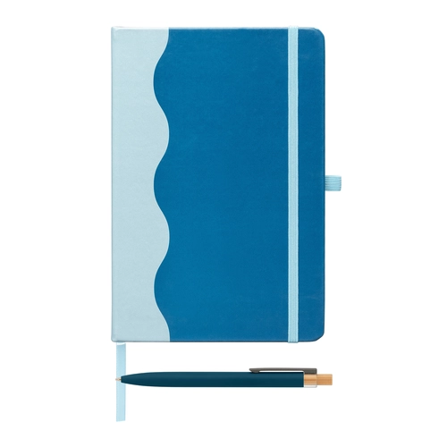 image du produit Carnet à motif vagues et stylo - A5