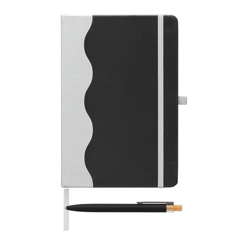image du produit Carnet à motif vagues et stylo - A5