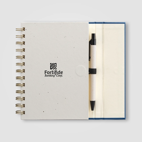 image du produit Carnet à spirales avec notes adhésives - B6