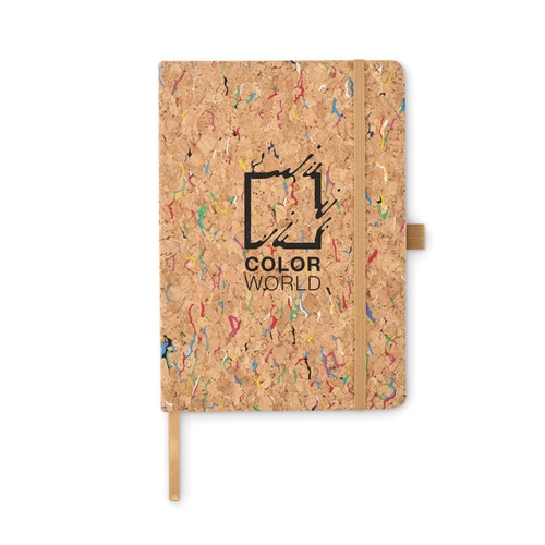 image du produit Carnet A5 avec couverture en liège rigide et colorée