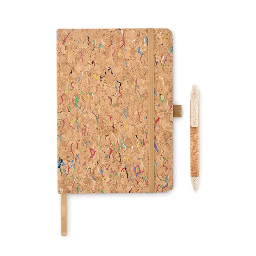 image du produit Carnet A5 avec couverture en liège rigide et colorée