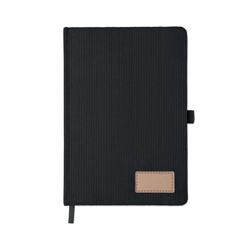 image du produit Carnet A5 avec couverture rigide en velours côtelé de polyester RPET 
