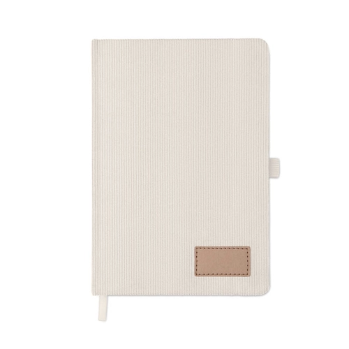 image du produit Carnet A5 avec couverture rigide en velours côtelé de polyester RPET 