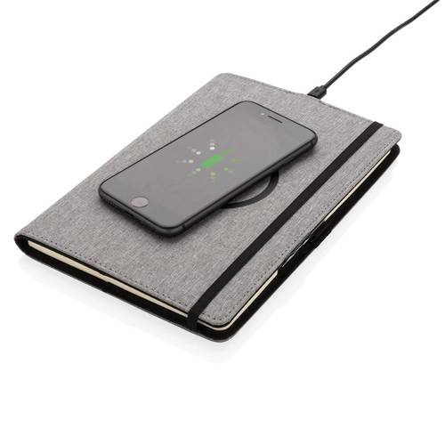 image du produit Carnet de notes A5 en RPET - conférencier chargeur induction