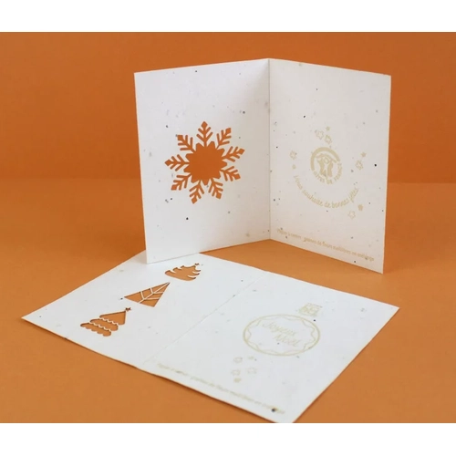 image du produit Carte en papier de graines avec découpe laser sur-mesure