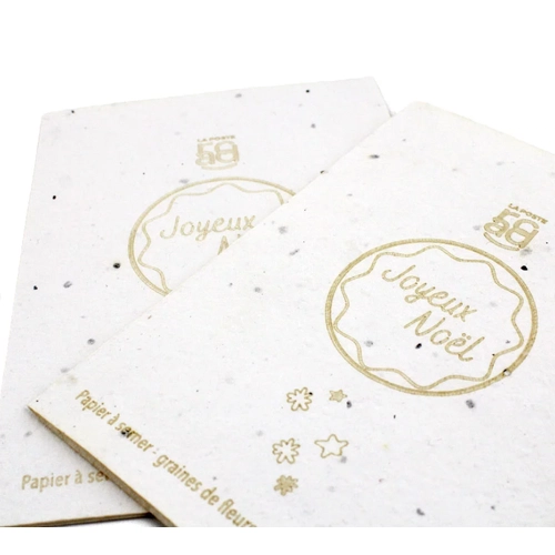image du produit Carte en papier de graines avec découpe laser sur-mesure