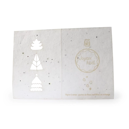 image du produit Carte en papier de graines avec découpe laser sur-mesure