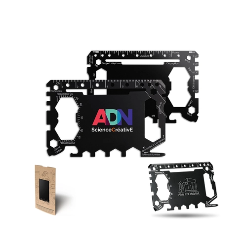 image du produit Carte outil multifonction en acier inoxydable