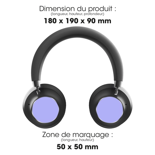 image du produit Casque à réduction de bruit ANC sans fil noir