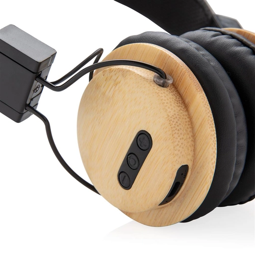 image du produit Casque audio Bluetooth 5.0 en bambou