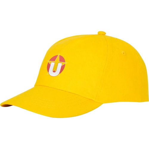 image du produit Casquette 5 panneaux avec fermeture velcro - Œillets brodés