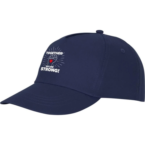 image du produit Casquette 5 panneaux avec fermeture velcro - Œillets brodés