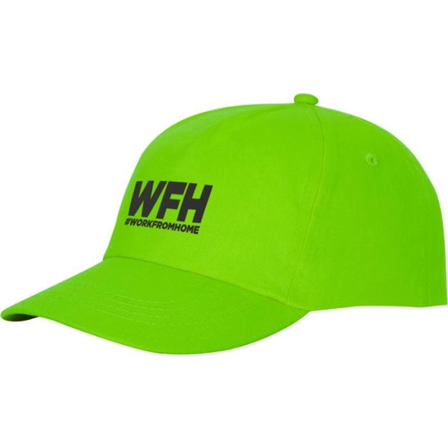 image du produit Casquette 5 panneaux avec fermeture velcro - Œillets brodés