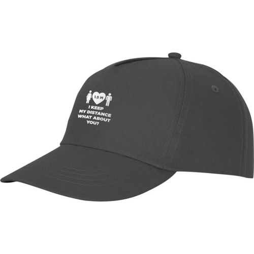 image du produit Casquette 5 panneaux avec fermeture velcro - Œillets brodés