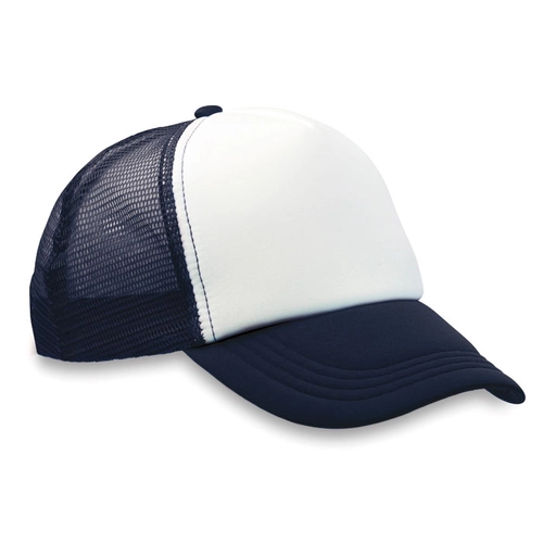 image du produit Casquette 5 pans en polyester avec filet coloré