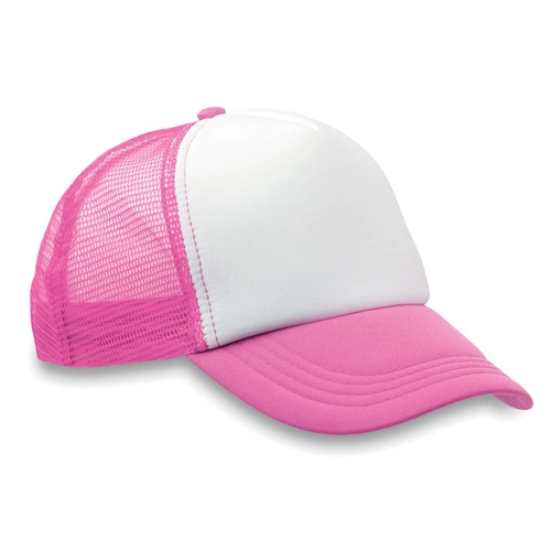 image du produit Casquette 5 pans en polyester avec filet coloré