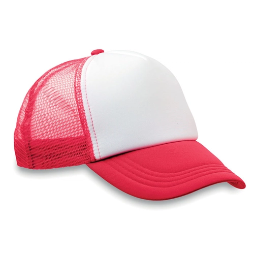 image du produit Casquette 5 pans en polyester avec filet coloré