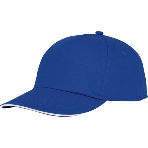 image du produit Casquette sandwich 5 panneaux avec fermeture velcro - Œillets brodés