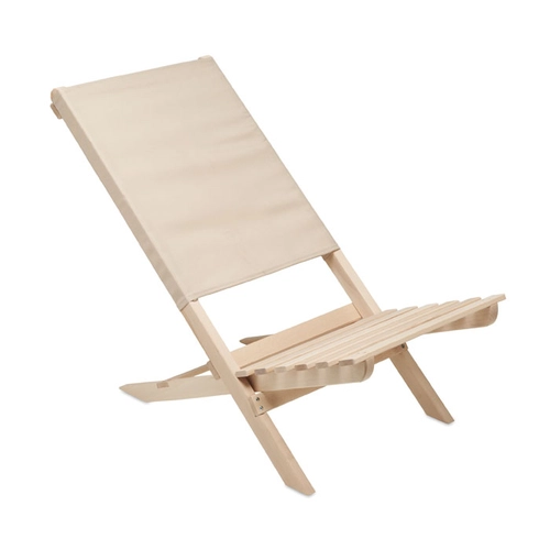 image du produit Chaise de plage pliable en bois - chaise longue assise basse