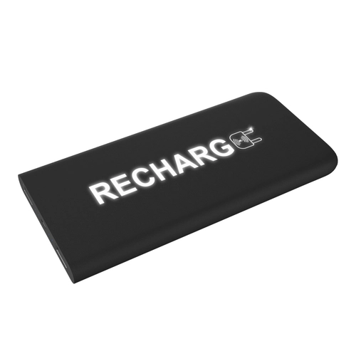 image du produit Chargeur à induction et powerbank slim avec logo lumineux