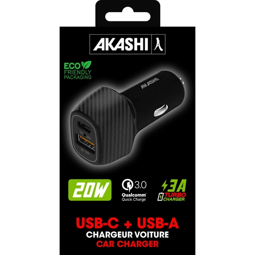 image du produit Chargeur allume cigare avec USB Type C 20W - charge rapide