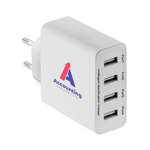 image du produit Chargeur secteur avec 4 port USB - charge rapide