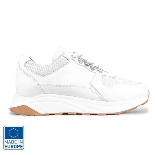 image du produit Chaussure Femme en cuir avec lacets en coton ciré - Made In Europe