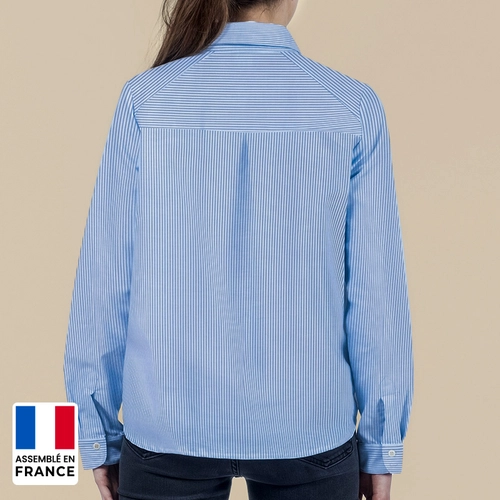 image du produit Chemise à rayures Femme 100% coton - Made in Europe et assemblé France