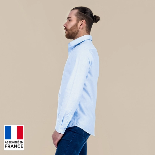 image du produit Chemise homme Oxford unie coupée et confectionnée en France