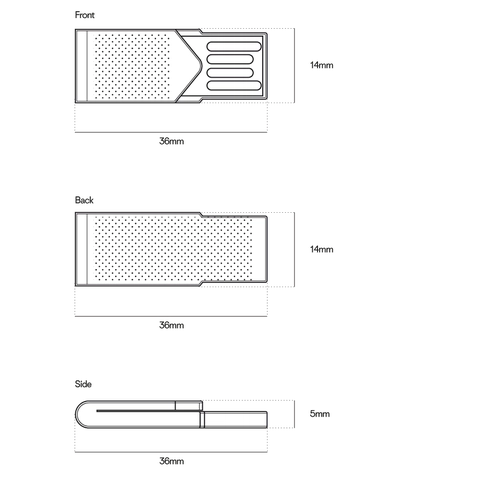 image du produit Clé USB à la forme d'un clip presse papier - 512MO à 128GB