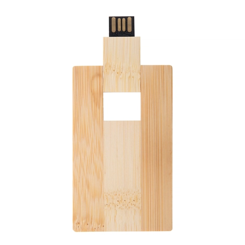 image du produit Clé USB en bambou forme carte de crédit 8-16GB