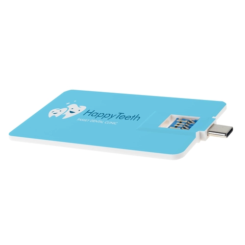 image du produit Clé USB Type-C forme carte de crédit 3.0 personnalisable