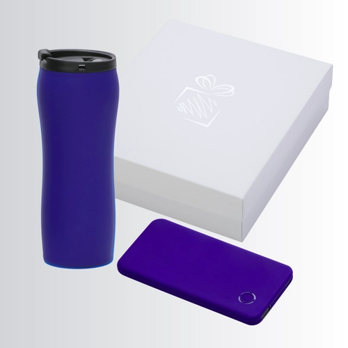 image du produit Coffret avec mug isotherme 450 ml et powerbank 4000 mAh