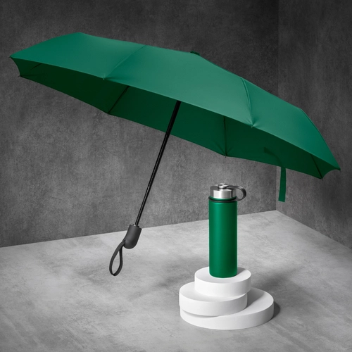 image du produit Coffret personnalisable avec mug isotherme 650 ml et parapluie automatique