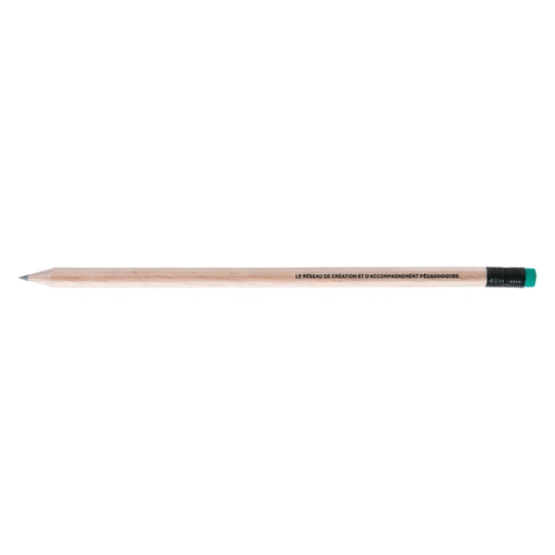 image du produit Crayon 17,6cm, sans vernis, rond tête gomme