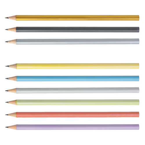 Crayon 17,6cm, vernis couleur, rond tête coupée