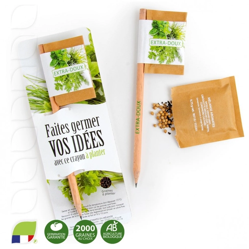 image du produit Crayon en bois drapeau avec son étui