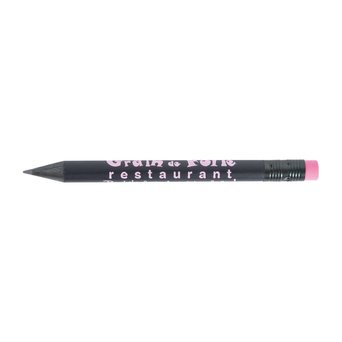 image du produit Crayon prestige black 8,7cm, vernis noir, rond tête gomme