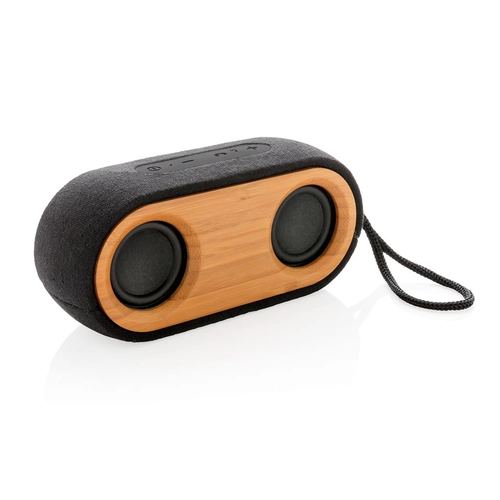 image du produit Double enceinte Bluetooth 4.2, 2 x 5W en bambou