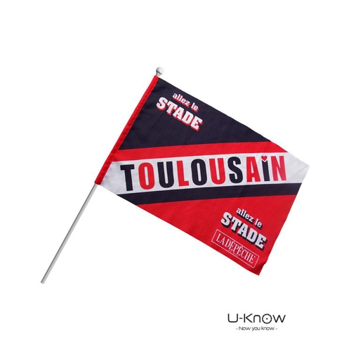 image du produit Drapeau de supporter 44x30 cm - Drapeau de stade personnalisable